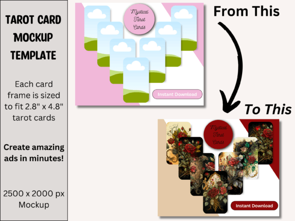 Download Tarot Card Product Mockup Photo - Product mockup Collection