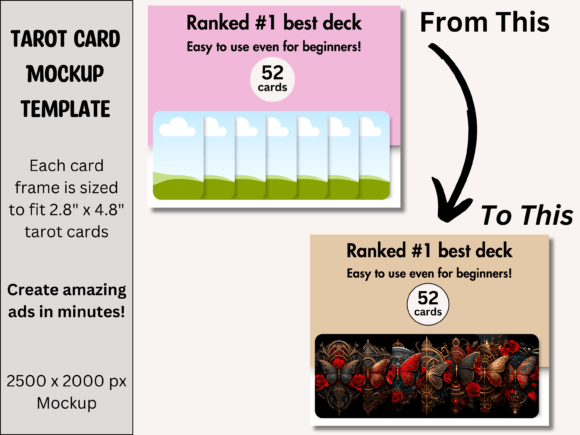Download Tarot Card Product Mockup-Canva Template - Product mockup Collection