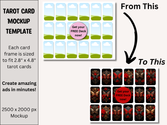 Download Tarot Card Product Mockup Photo- Canva - Product mockup Collection