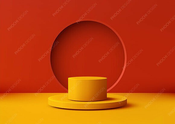 Download Vibrant Yellow Podium Product Mockups, - Product mockup Collection