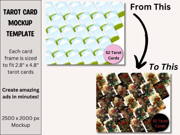 Download Tarot Card Product Mockup Photo- Canva - Product mockup Collection